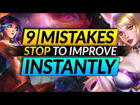 9 WORST Mistakes Everyone Makes - Tips to IMPROVE INSTANTLY - LoL Pro Challenger Guide