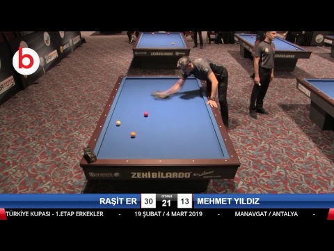 RAŞİT ER & MEHMET YILDIZ Bilardo Maçı - 2019 TÜRKİYE KUPASI 1. ETAP ERKEKLER-3.ÖN ELEME