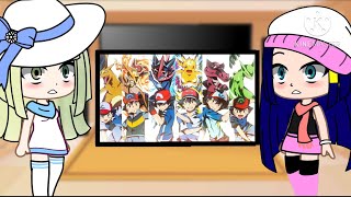PokeGirls react to Ash Ketchum and his pokemons