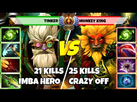 TINKER (Mid) vs MONKEY KING (Off) - Epic Battle Of Immortal Rank Dota 2 Players - Z Dota 2
