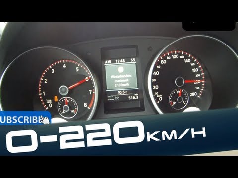 VW Golf GTI Convertible 0-220 km/h Launch Control GREAT! Acceleration Beschleunigung Autobahn Test