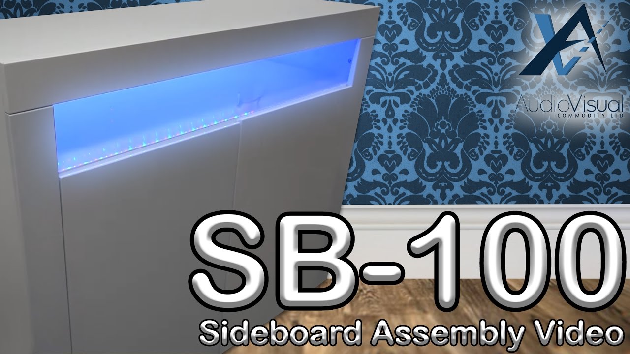 Watch video SB-100 Assembly Video - High Gloss Sideboard Cabinet with LED Now SB-100 Assembly Video - High Gloss Sideboard Cabinet with LED