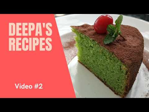 Eggless Cake | Spinach Cake | How to bake an Eggless Cake without oven