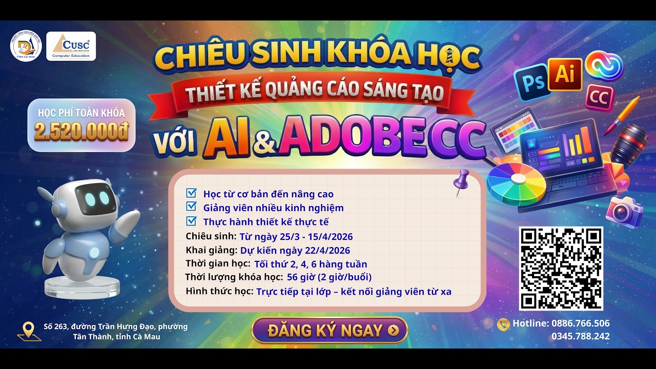 Biến ý tưởng thành tác phẩm với Khóa học "Thiết kế quảng cáo sáng tạo với AI & Adobe CC"