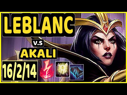 EVROT (LEBLANC) vs AKALI - 16/2/14 KDA MID CHALLENGER GAMEPLAY - BR