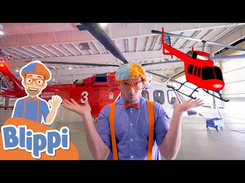 Blippi erkundet einen Feuerwehrhubschrauber | Kinderlieder und Cartoons | Moonbug Kids Deutsch