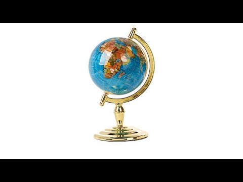81/2" Inlaid Gemstone TurquoiseColor Globe