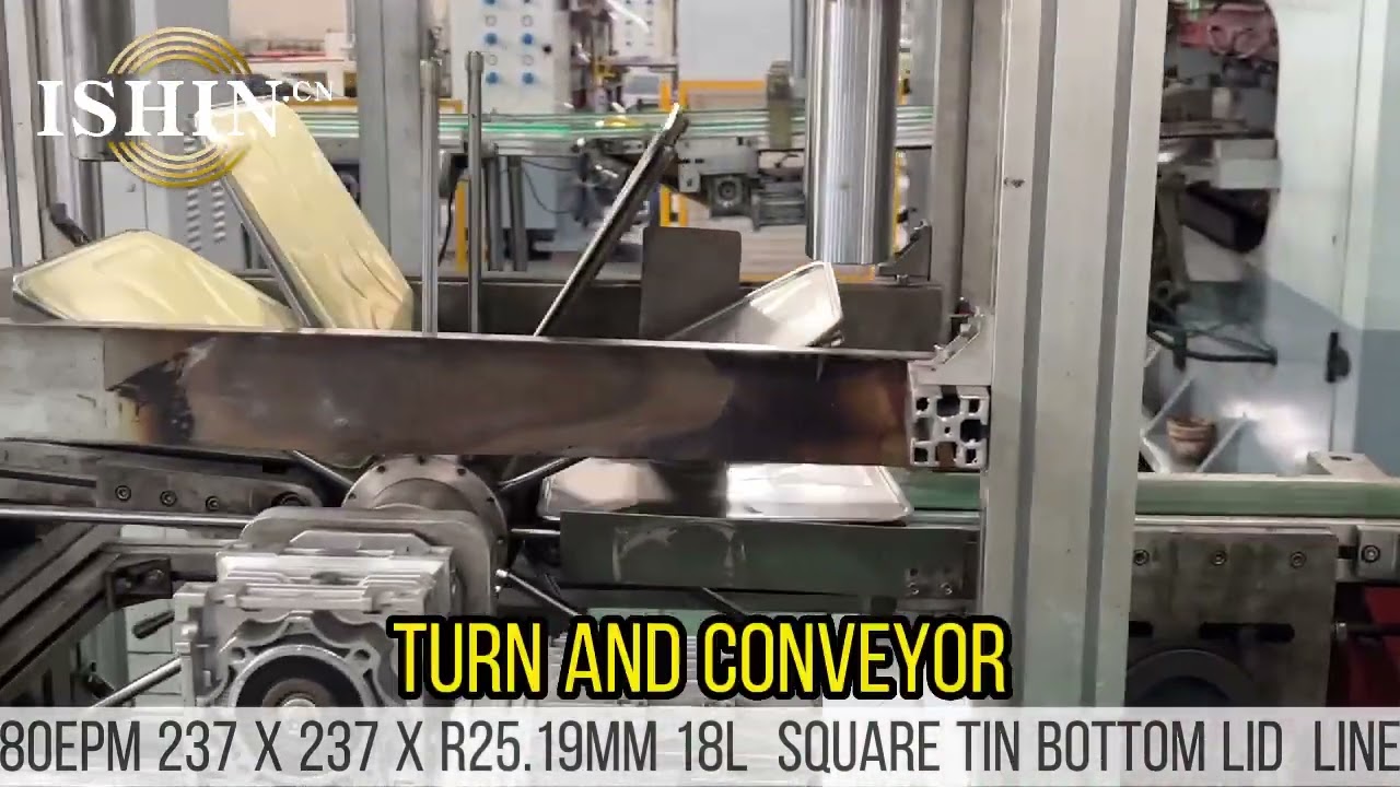 80epm 237 x 237 x R25.19mm 18L  Square Tin Bottom Lid  Line