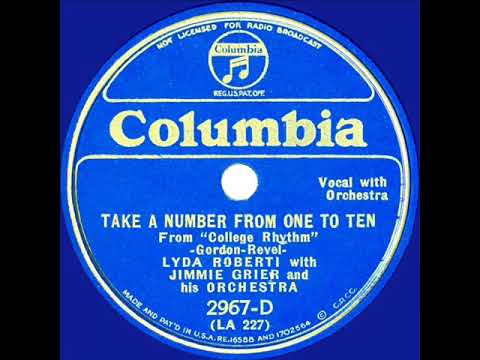 1934 Lyda Roberti & Jimmie Grier Orch. - Take A Number From One To Ten