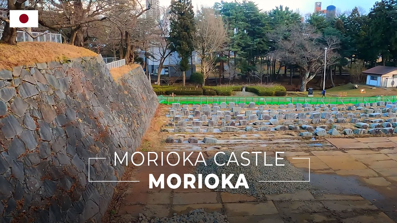 Immersive street-level walking tour through Morioka Castle, Japan, showcasing authentic urban landscapes, local architecture, and the vibrant atmosphere of the city's neighborhoods