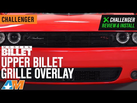 2015-2021 Challenger Modern Billet Upper Billet Grille Overlay; Black Review & Install