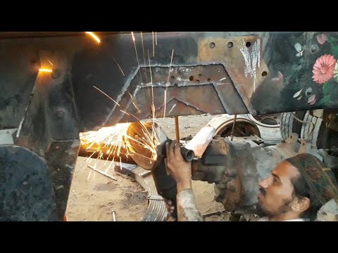 Broken chassis repairing Hino tipper chassis repairing