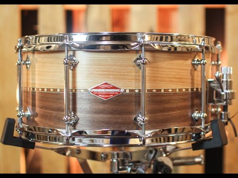 Craviotto 6.5x14 Private Reserve Sycamore/Walnut w/ Walnut Inlay Snare Drum image 9