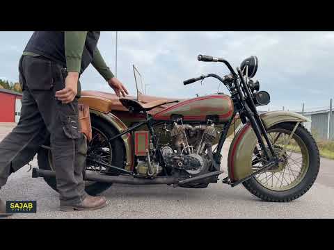 HARLEY DAVIDSON, modell J, med sidovagn 1
