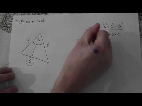 The Cosine Rule to find an angle (1 minute maths)