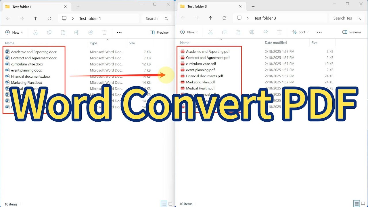 Batch conversion of Word documents to PDF format