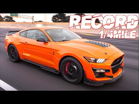 2020 Ford Mustang Shelby GT500 Quarter-Mile Record Video