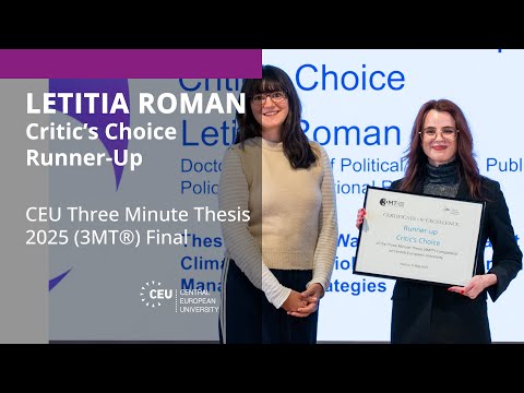 Letitia Roman - Make it a Wasteland and Call It Peace | CEU 3MT Competition 2025