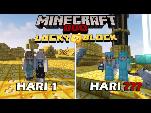 100 Hari di Minecraft Pulau LUCKY BLOCK - Duo Minecraft 100 hari