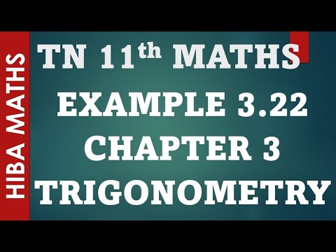 11th maths chapter 3 trigonometry example 3.22 tn syllabus hiba maths