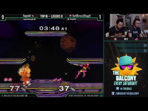 Melee @ the Balcony 80 - TOP 16//Losers ft. Squid (Falco) VS Selfless|HugS (Samus)