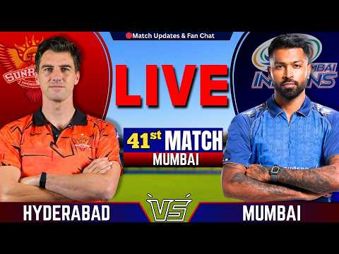 🔴Live: MI vs SRH, 41st Match IPL 2026 | Live Cricket Match Today | Mumbai vs Hyderabad | IPL Match