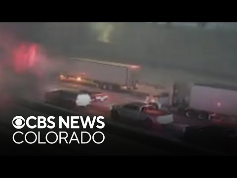 I-25 shuts down due to semi slideouts in Colorado's Douglas County