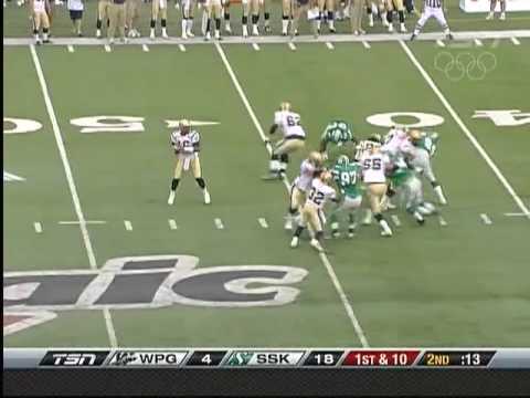 CFL Winnipeg 14, Saskatchewan 29 - September 6, 2009