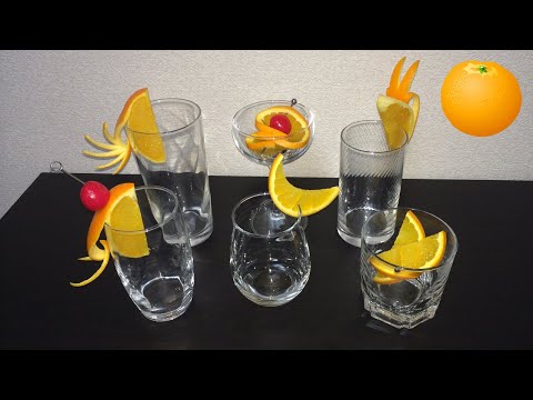 Very simple cocktail decoration (orange edition)　／　超簡単♪ カクテル・デコレーション(オレンジ編)
