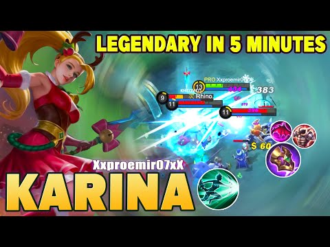 Karina Legendary in 5 Minutes! Top Global Karina by Xxproemir07xX ~ Mobile Legends