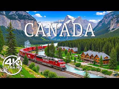 Canada 4K | Majestic Rocky Mountains, Crystal Blue Lakes & Peaceful Forest Landscapes