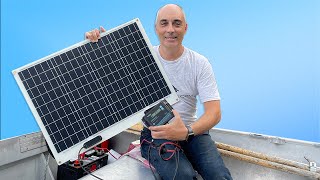 50 Watt Portable Solar Panel for 12v Boat Charging