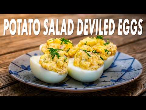 Two Favorites In One Bite - Potato Salad Deviled Eggs