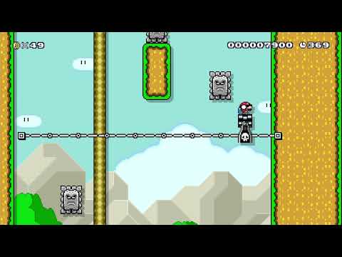 Thwomp Acceptance by summerwave 🍄Super Mario Maker 2 ✹Switch✹ #bwi