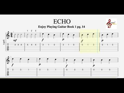 Echo - Enjoy Playing Guitar Book 1 pg.14 | Notes & TAB