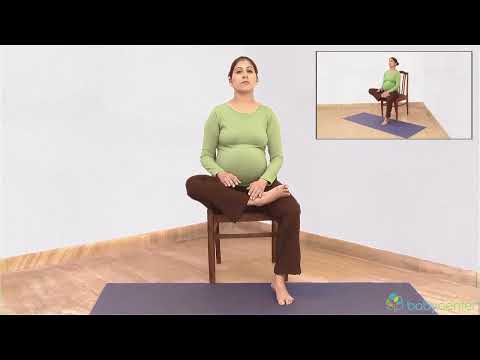 Prenatal Yoga -Modified pigeon pose