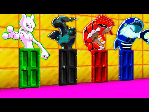 NÃO ESCOLHA A PORTA ERRADA NO MINECRAFT!! (POKÉMON LENDÁRIO, SHINY, MEGA)