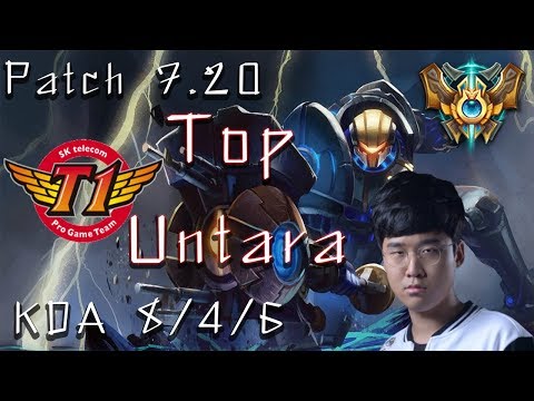 SKT T1 Untara Jayce Vs Rumble Patch 7.20 KDA 8/4/6