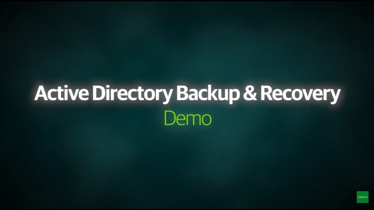 Demonstração de backup e recuperação do Active Directory video