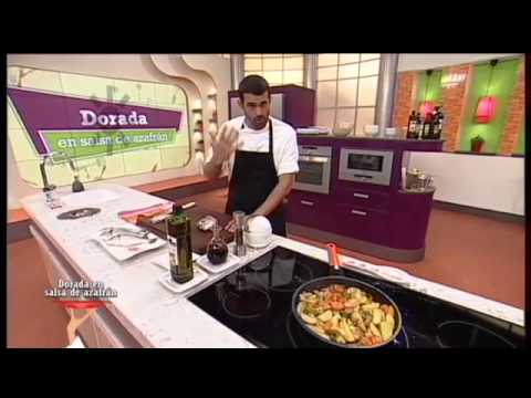 Receta: dorada en salsa de azafrán