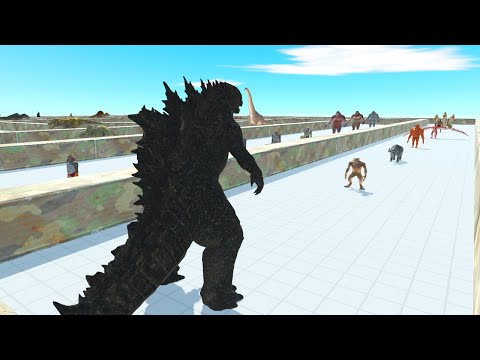 Death Run and Battle | Godzilla 2021 VS Shin Godzilla - Animal Revolt Battle Simulator