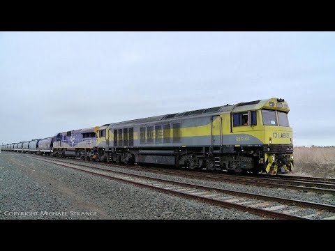 1VK1 QUBE Grain Train At Gheringhap - PoathTV Australian Railways