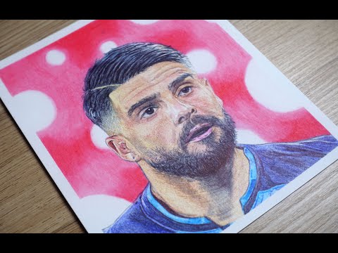 Drawing LORENZO INSIGNE Using Only Ballpoint Pens | DeMoose Art