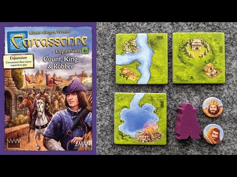 WHAT'S NEW Carcassonne Expansion 6: Count, King, and Robber, plus PLAYTHROUGH and RANKING