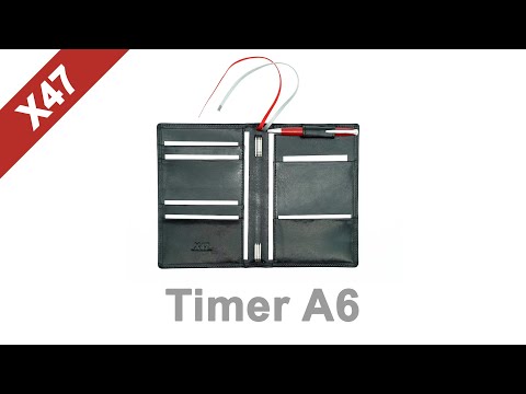 X47 Timer A6 - Smart. Schlank. Leicht. Der perfekte Organizer aus Leder und Papier (X47-002)