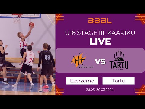 Ezerzeme-Rezekne 2008 vs Tartu University BS/Tartu Bussikeskus 2008 | BBBL boys U16