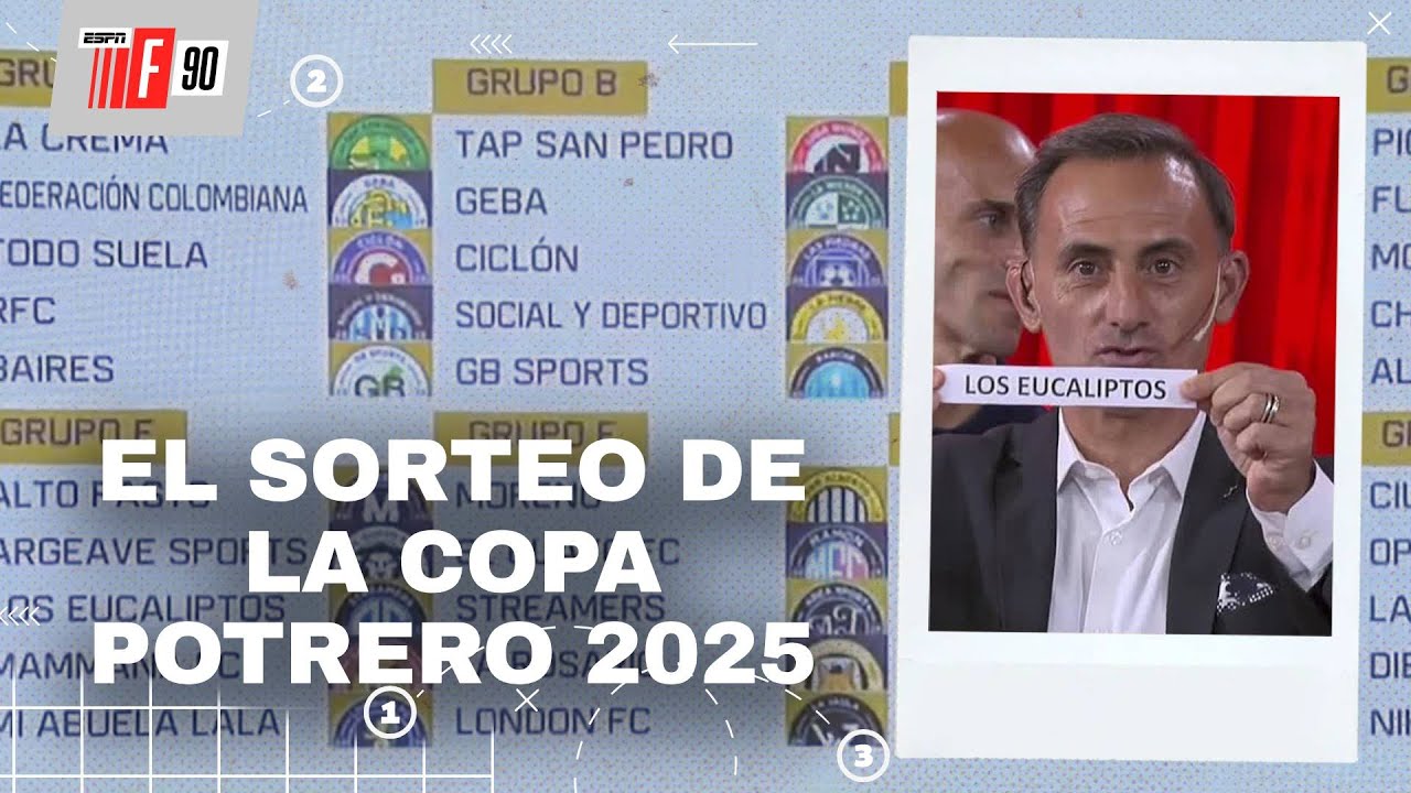 ¡TODO LISTO! El SORTEO de la COPA POTRERO 2025 con el KUN AGUERO, en #ESPNF90
