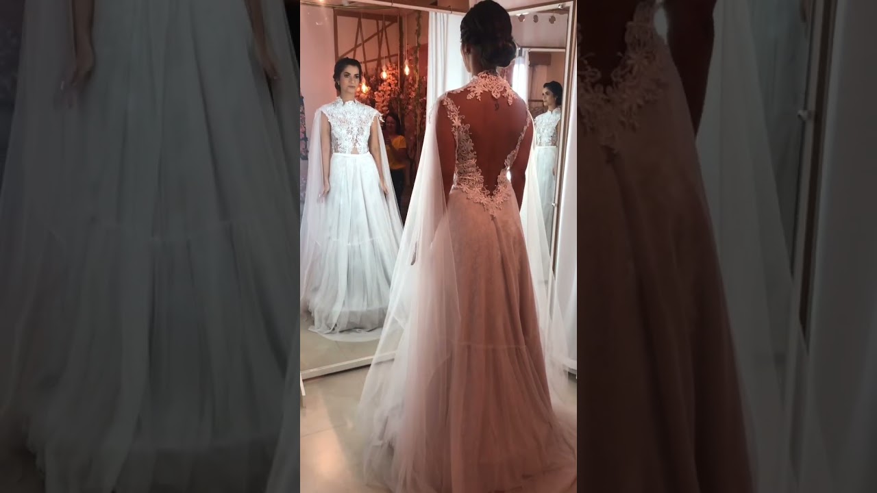 Watch Now Um vestido com uma capa linda! #casar #bride #casamento #desenho #dica Um vestido com uma capa linda! #casar #bride #casamento #desenho #dica
