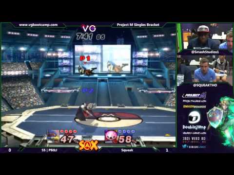 S@X 9/30/14 - PB&J (Fox, Falco) vs Squeak (Meta Knight) - Project M Tournament - Smash PM