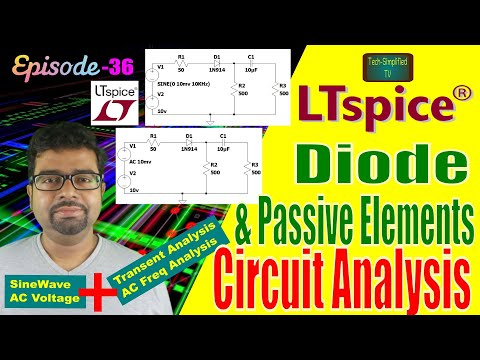 LTSpice(v24) Exploring Diode & Pasive Elements | Frequency & Transient Response Circuits Explained !